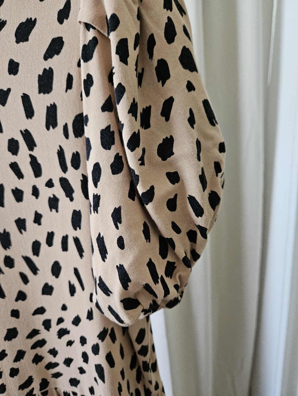 Crown & Ivy Cheetah Spot Empire Waist Tiered Dress Women's Large - Picture 5 of 6